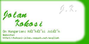 jolan kokosi business card